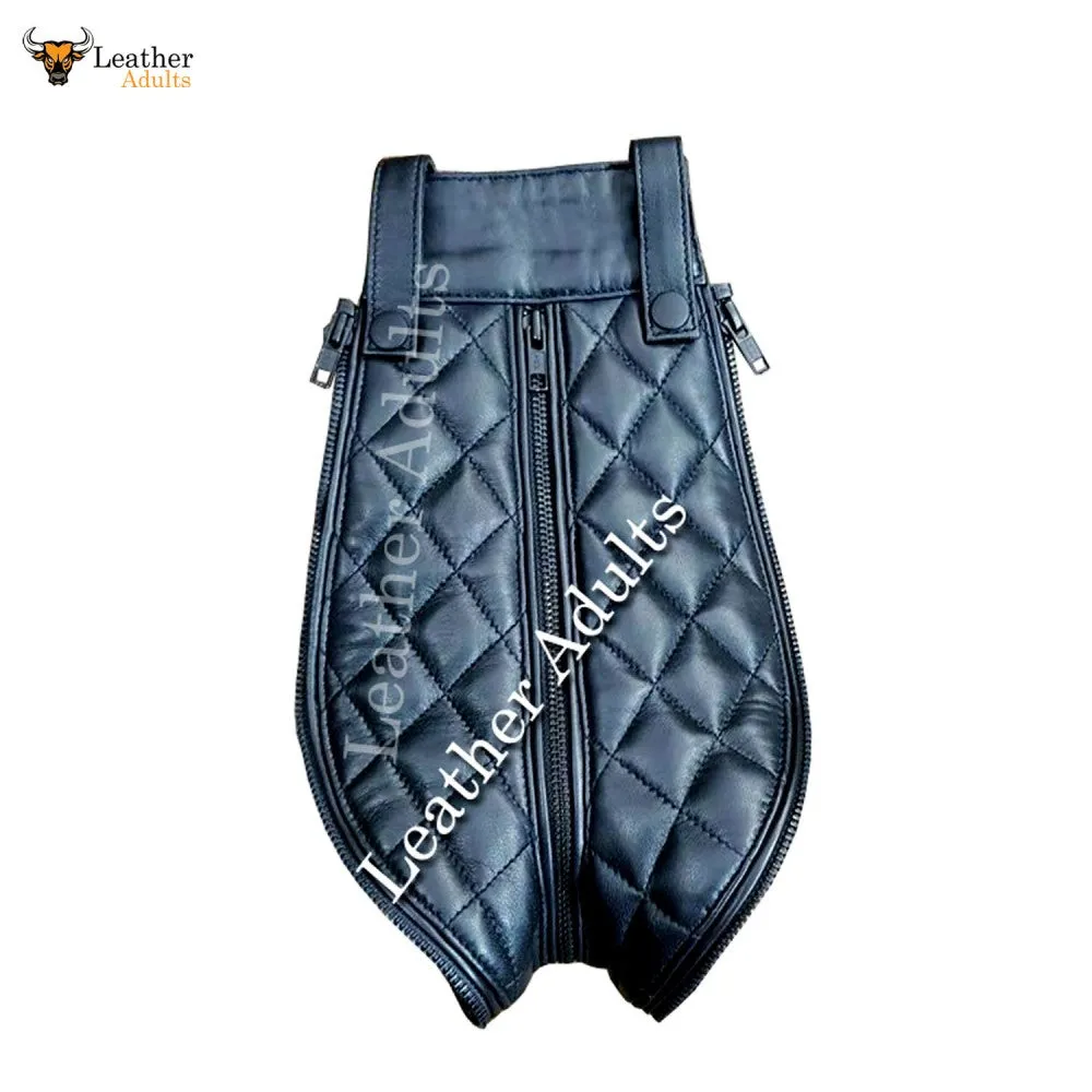 Men's Real Cowhide Leather Pants Punk Kink Jeans BLUF Convertible Chaps Trousers