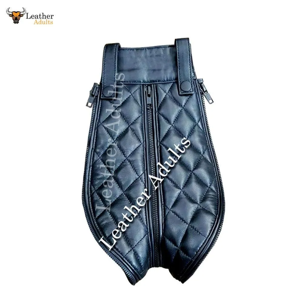 Men's Real Cowhide Leather Pants Punk Kink Jeans BLUF Convertible Chaps Trousers