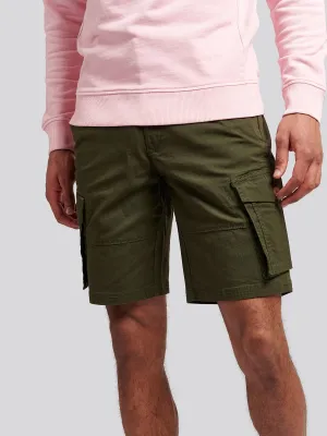 Mens Ripstop Cargo Shorts in Army Green