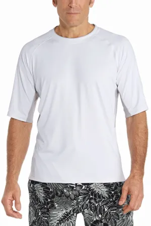 Men's Ultimate Short Sleeve Rash Guard  |  White