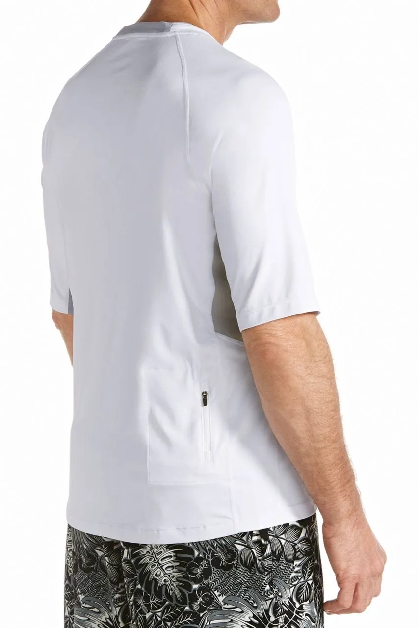 Men's Ultimate Short Sleeve Rash Guard  |  White
