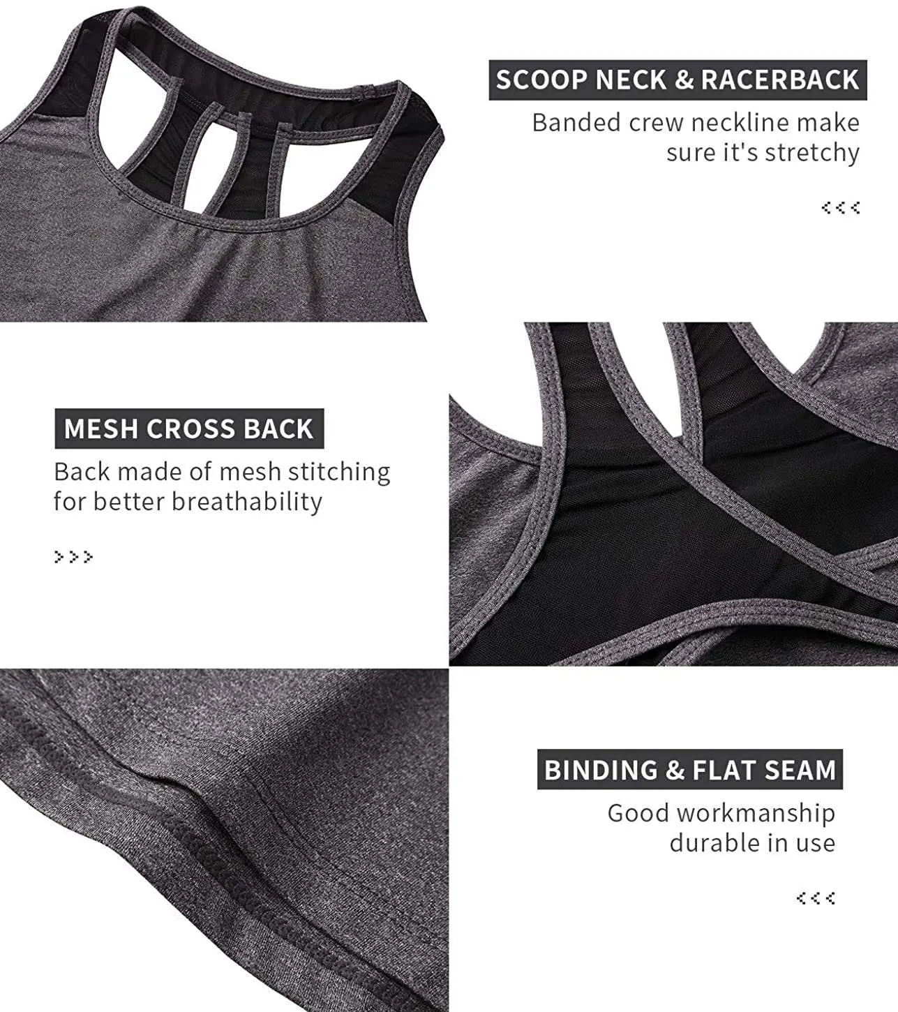 Mesh Back Tank Tops (Medium)