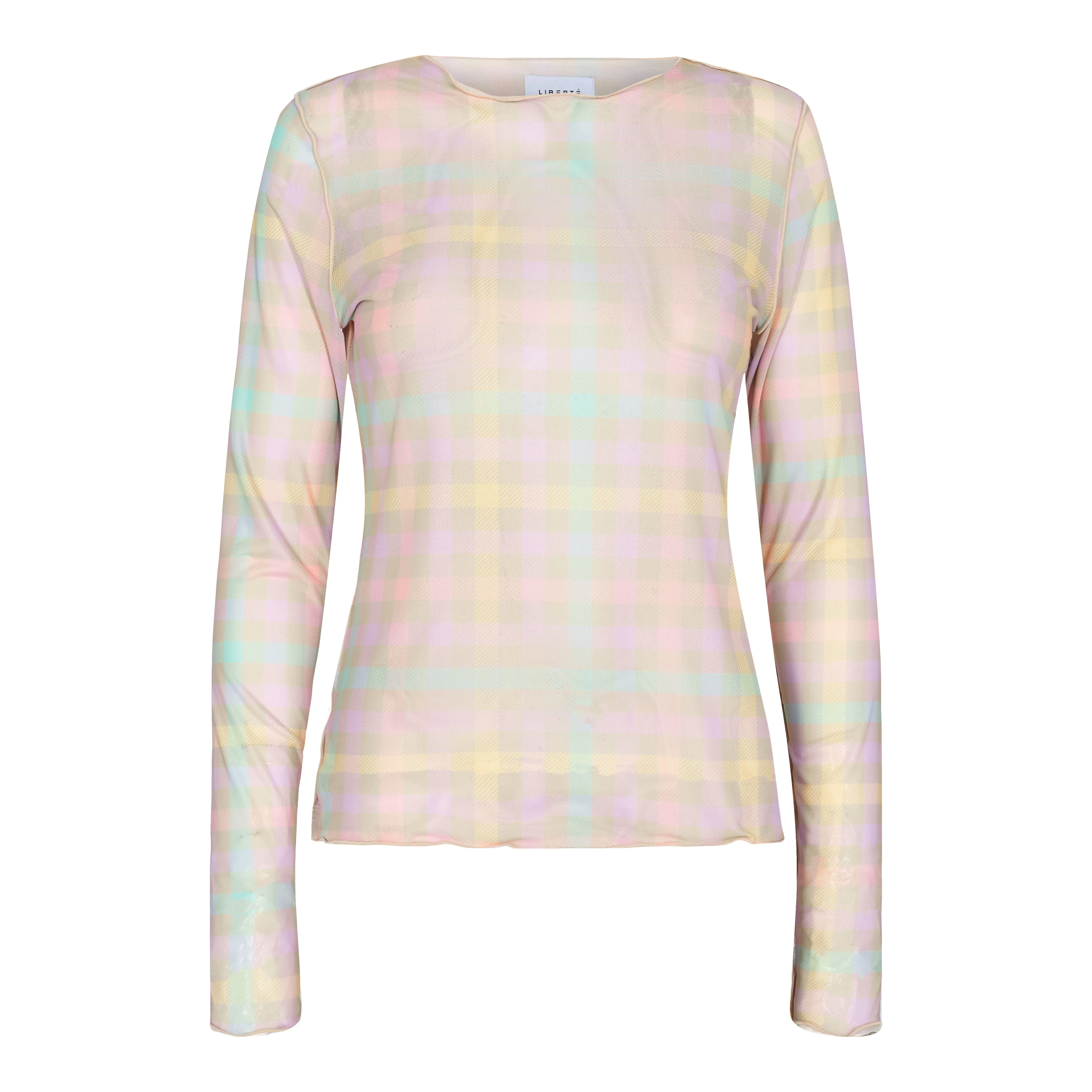 MESH-TOP - SAND PASTEL CHECK