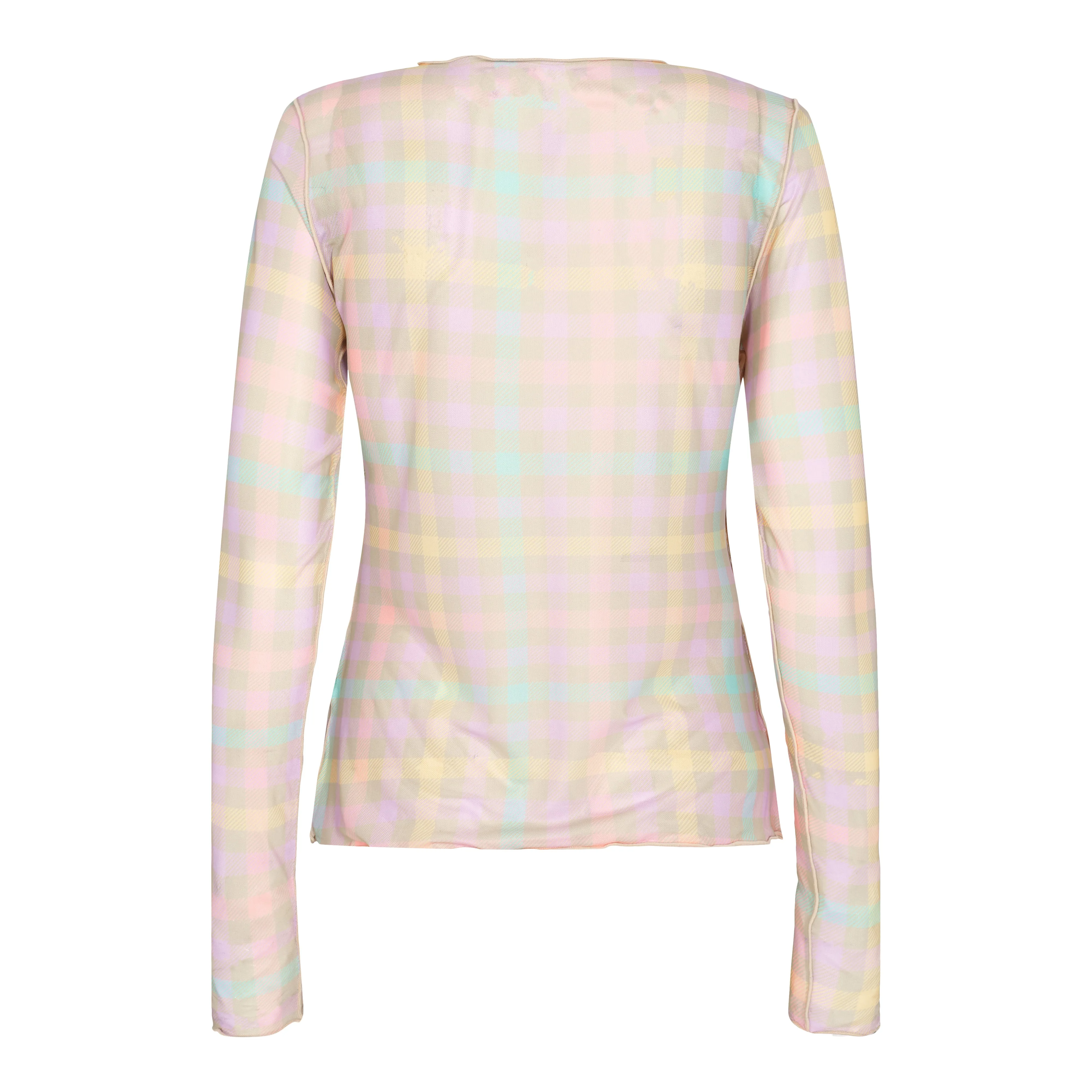 MESH-TOP - SAND PASTEL CHECK