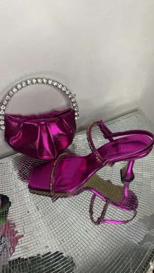 Metallic stones sandals