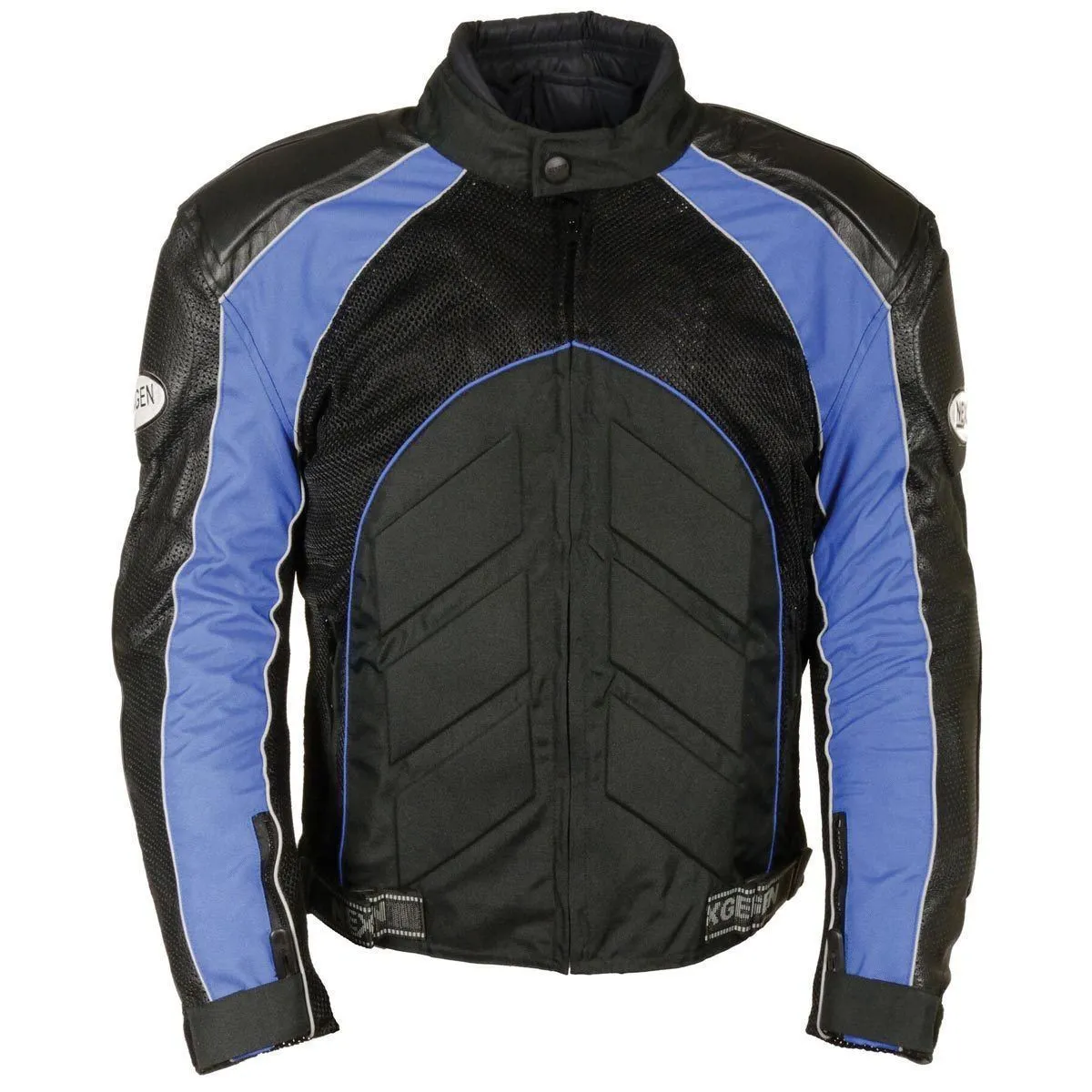 Milwaukee Leather Men's Combo Black/Blue Armored Leather/Textile/Mesh Jacket