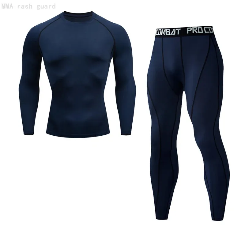 MMA RASH GUARD Sports Base Layer Shirt and Pants