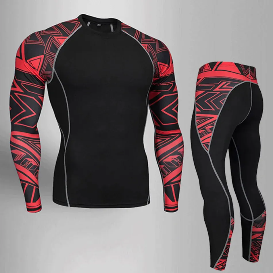 MMA RASH GUARD Sports Base Layer Shirt and Pants