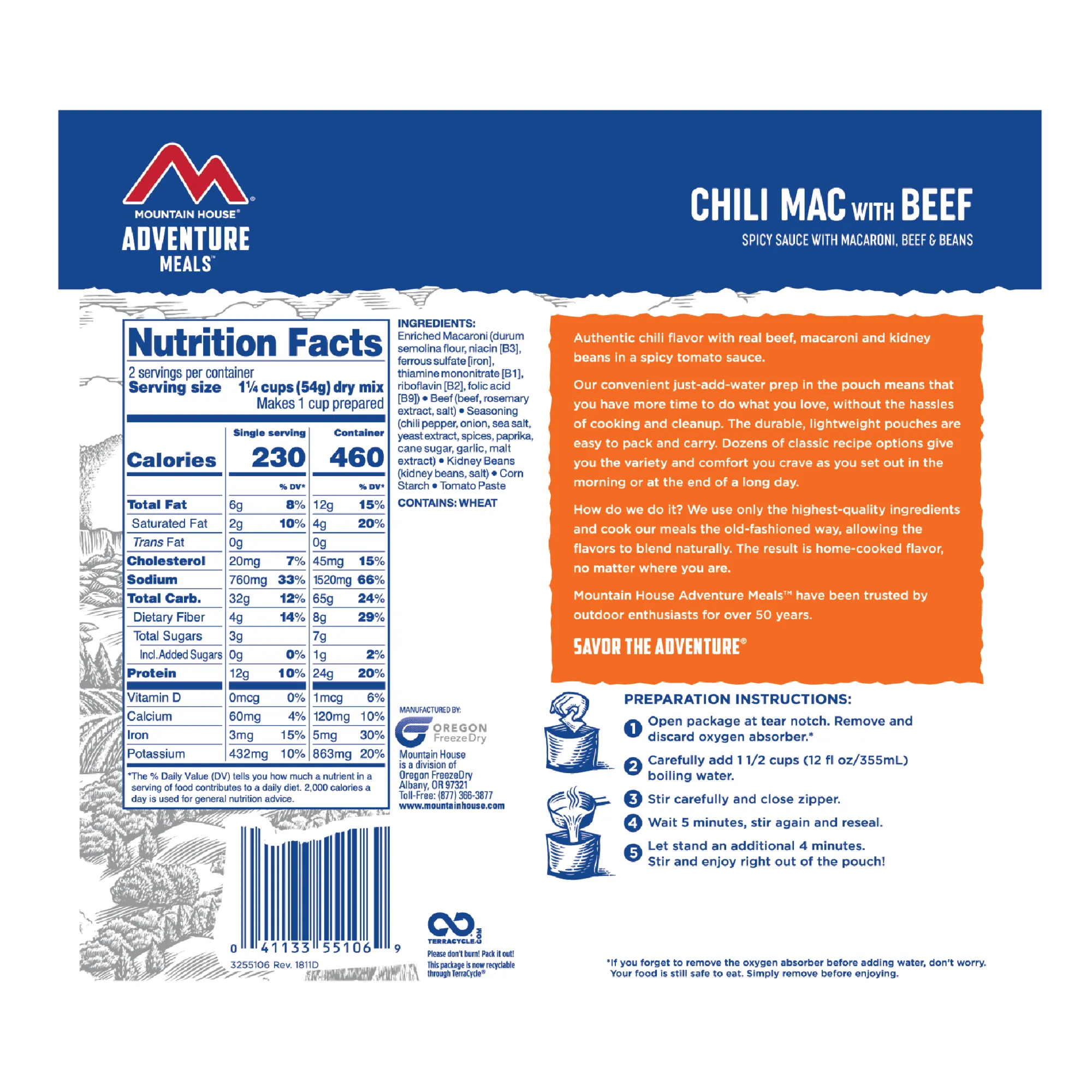 Mountain House Chili Mac with Beef 2021