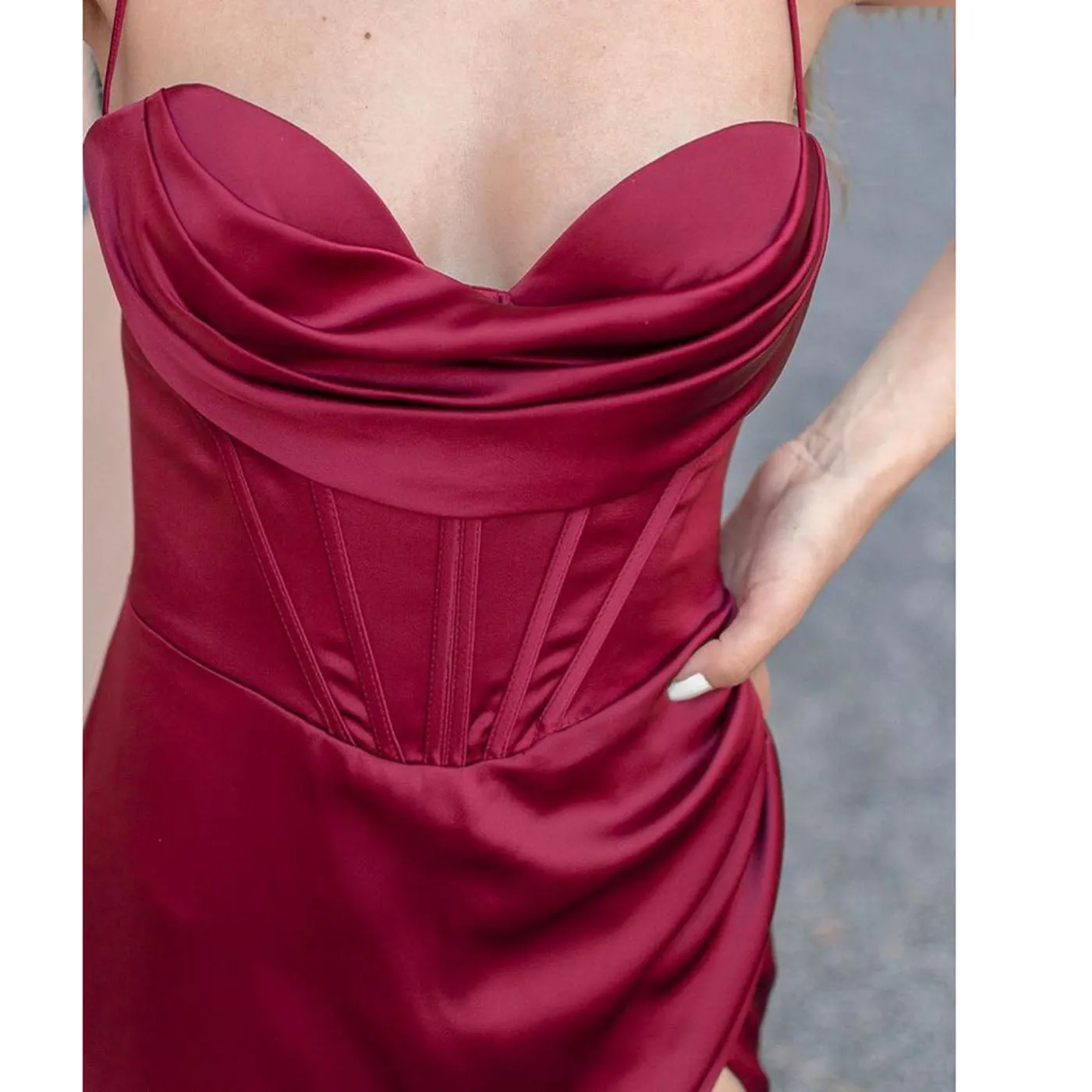 New Sling Sleeveless Slim Fit Open Back Slit Sexy Dress