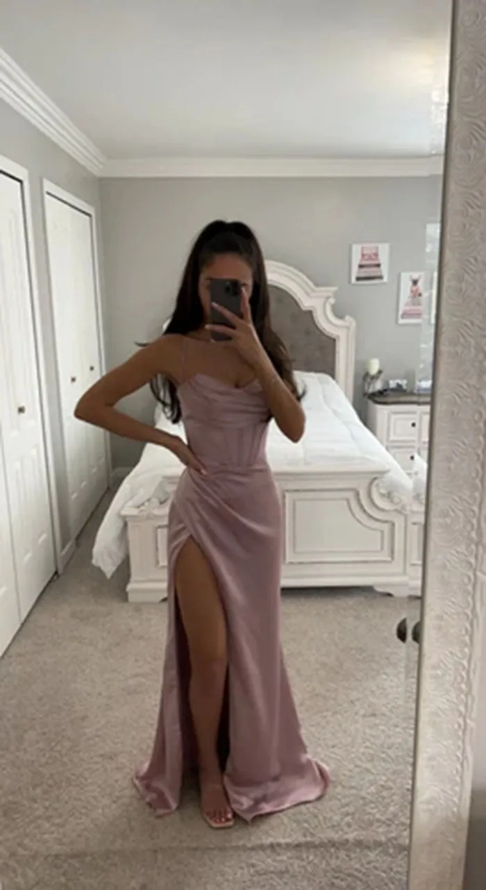 New Sling Sleeveless Slim Fit Open Back Slit Sexy Dress