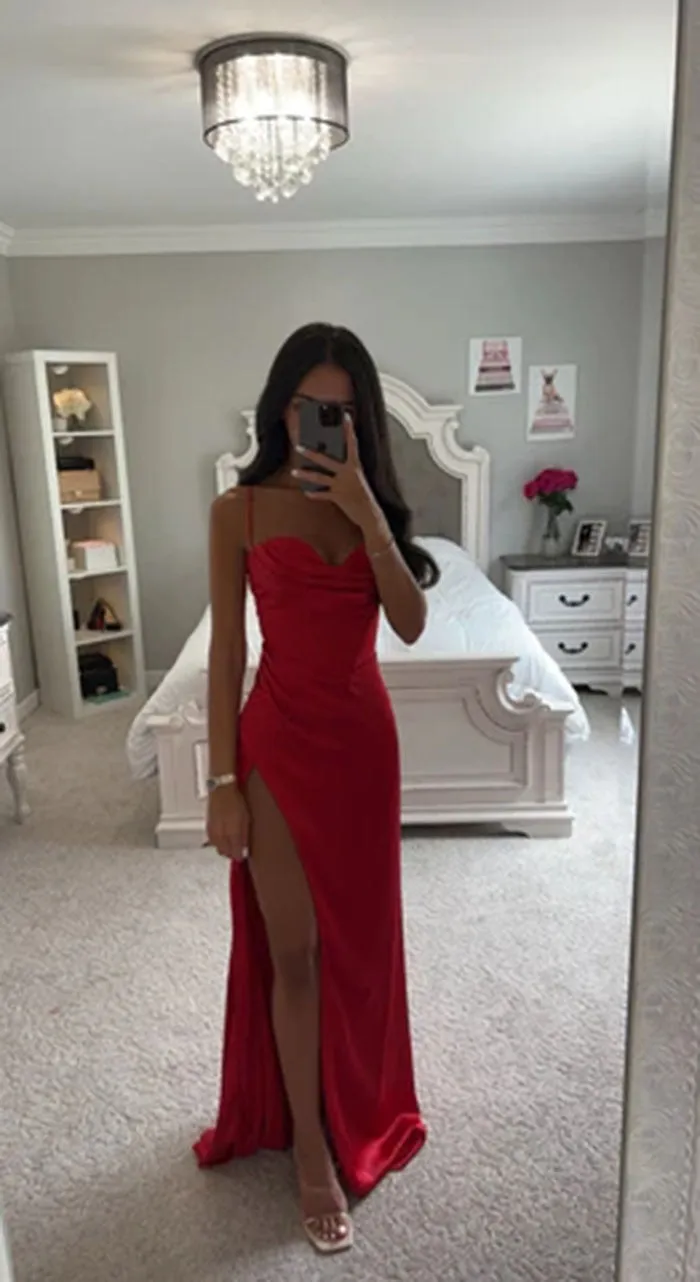 New Sling Sleeveless Slim Fit Open Back Slit Sexy Dress