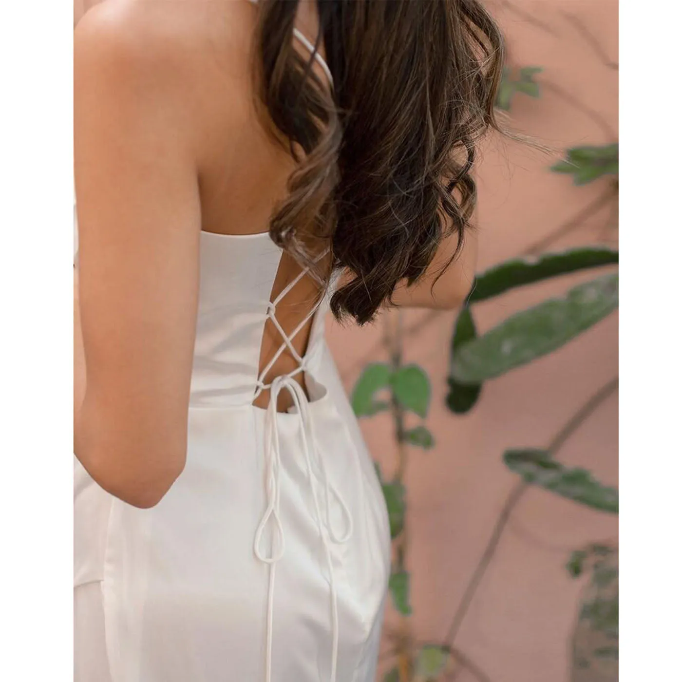 New Sling Sleeveless Slim Fit Open Back Slit Sexy Dress