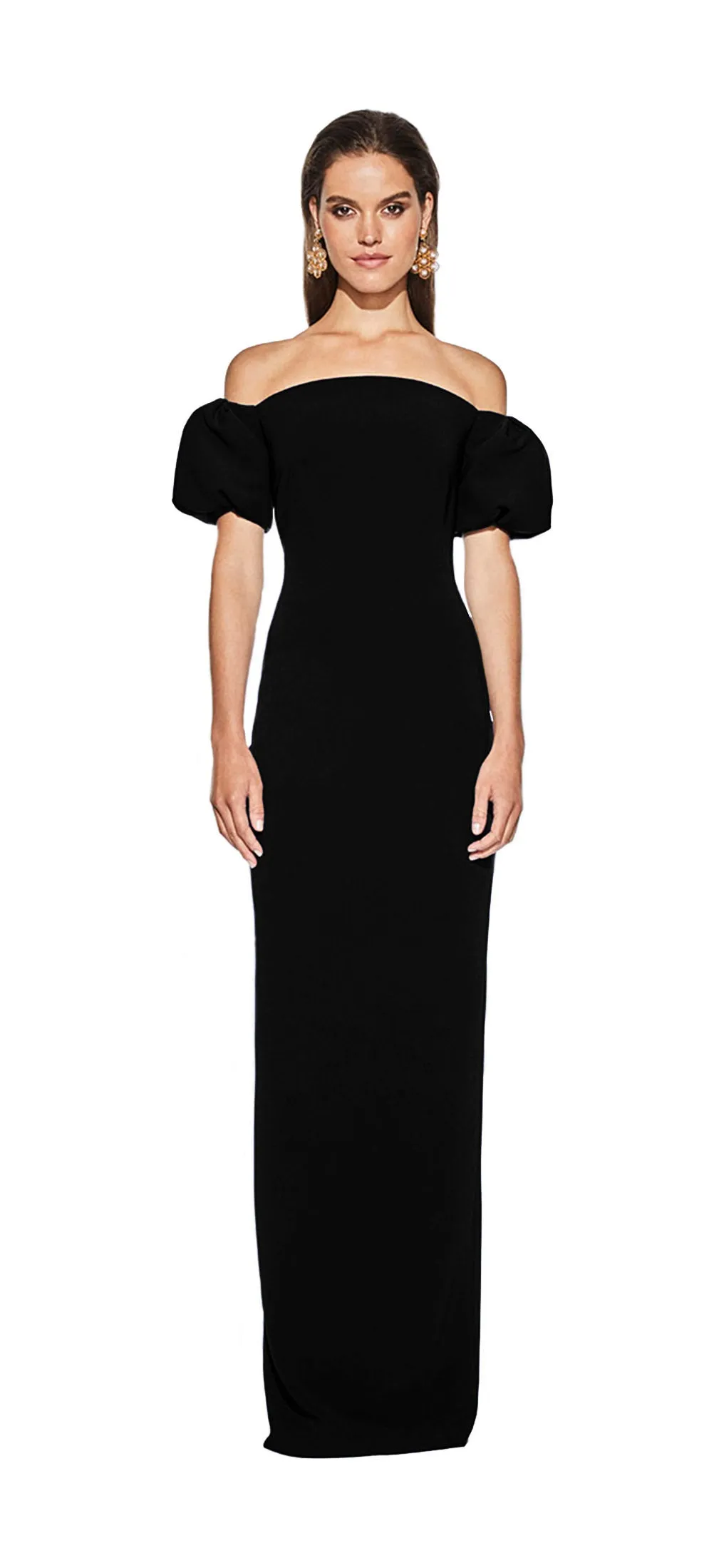 Off-The-Shoulder Puff Sleeve Gown