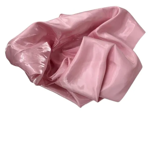 Pink Crystalized Reflective Liquid Bridal Satin Fabric