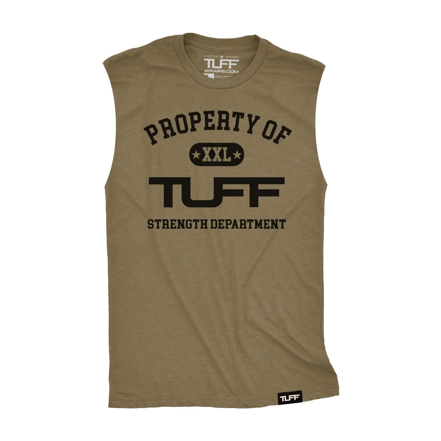 Property of TUFF Raw Edge Muscle Tank
