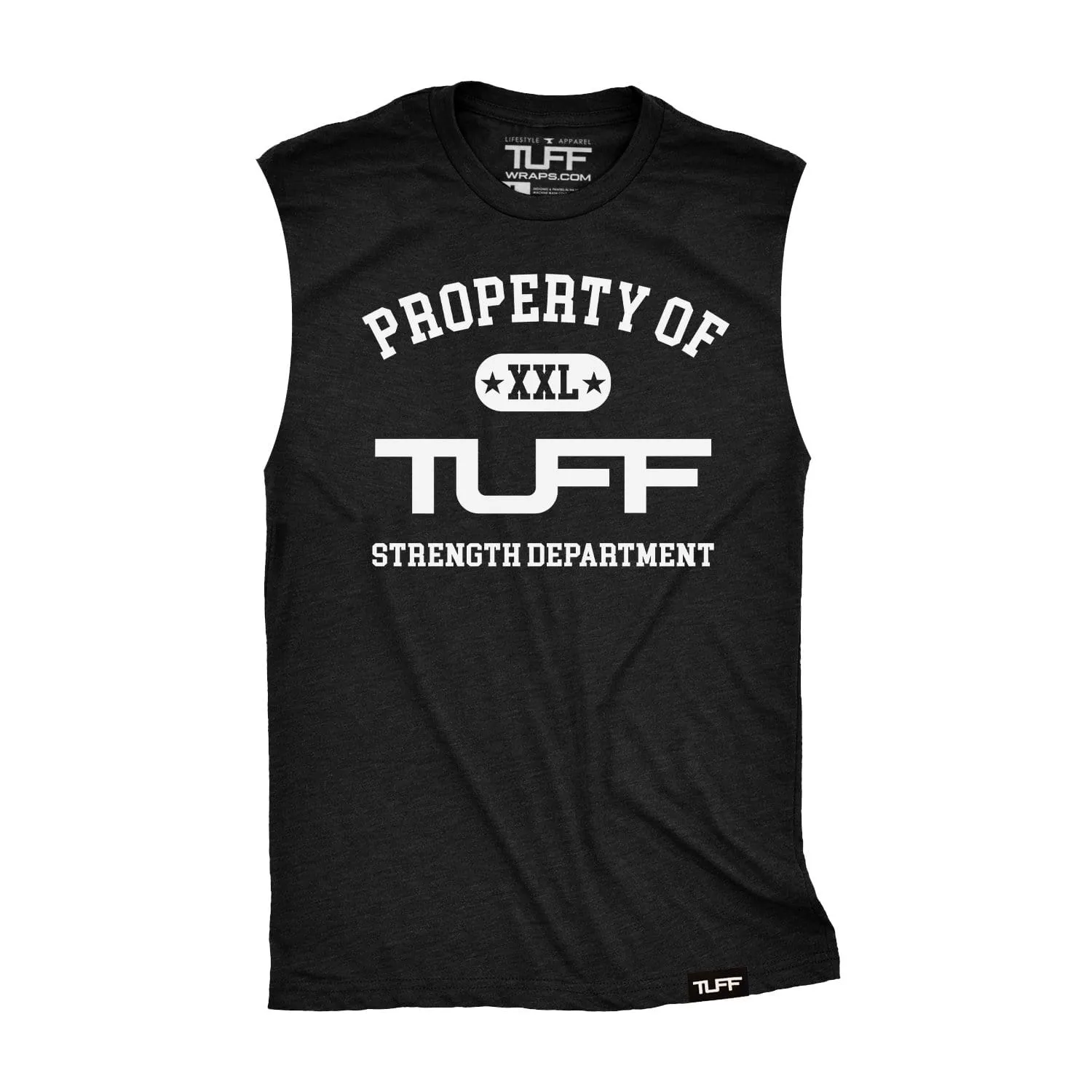 Property of TUFF Raw Edge Muscle Tank