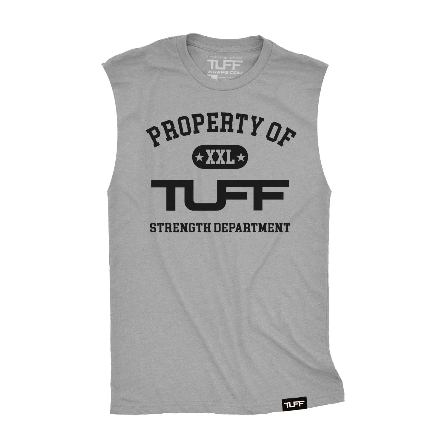 Property of TUFF Raw Edge Muscle Tank