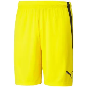 Puma LIGA Men's Quick-Dry Training Shorts with Moisture-Wicking Technology - Yellow