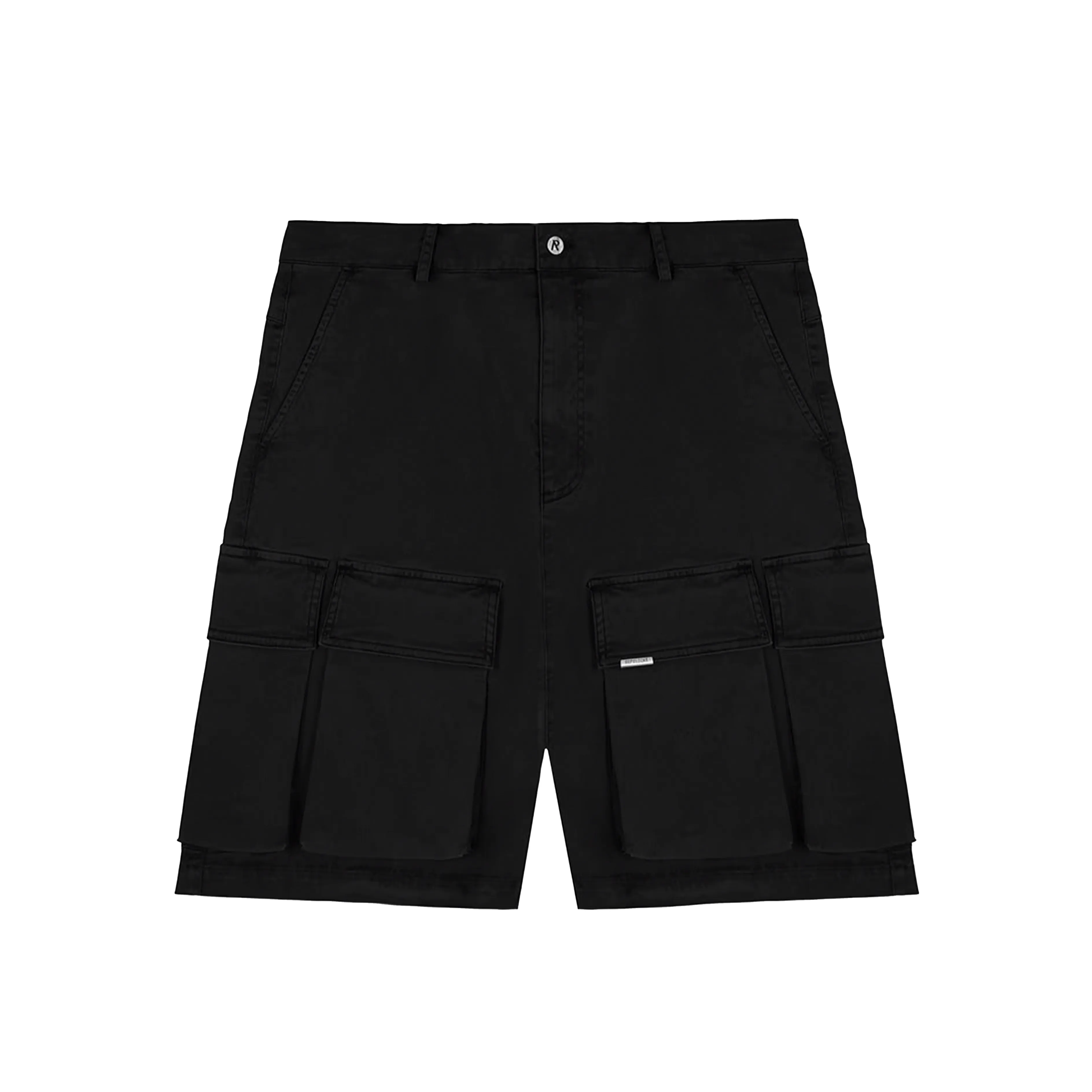 Represent Baggy Cotton Cargo Short Black