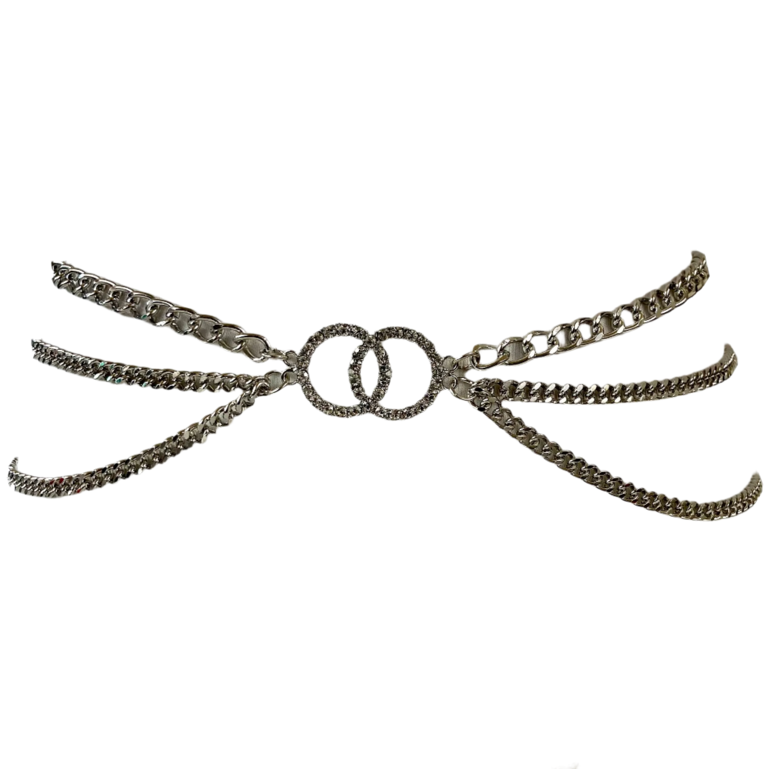 Rhinestone buckle & layered belt