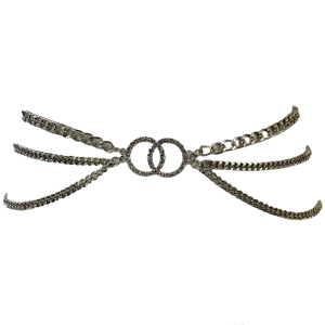 Rhinestone buckle & layered belt