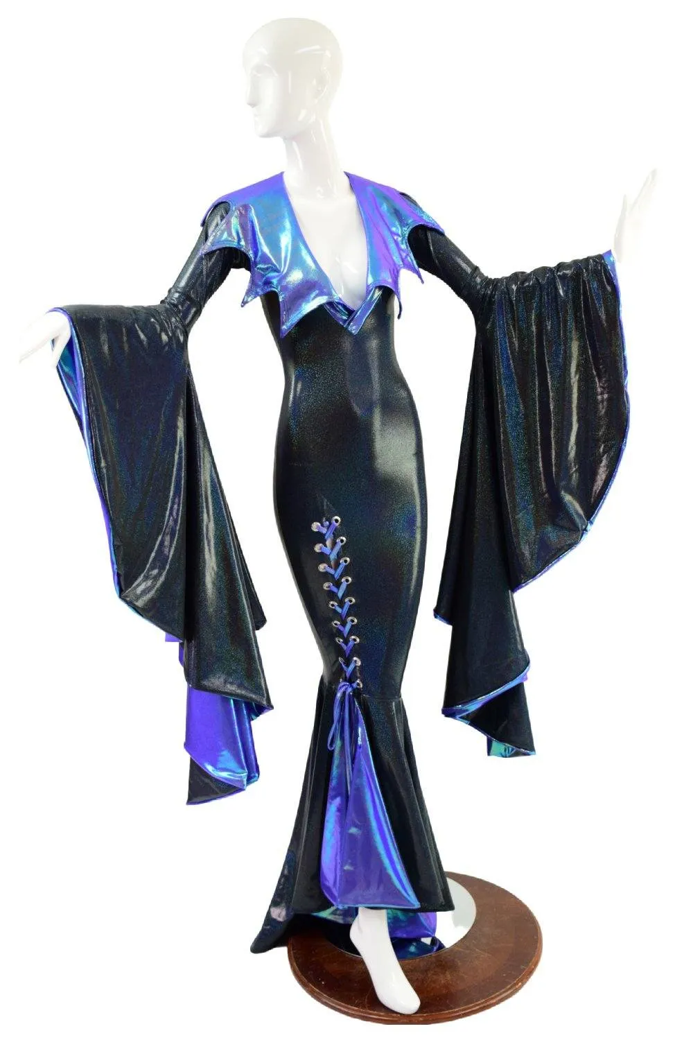 Sorceress Sleeve Gown with Lined Puddle & Thigh Lace Up