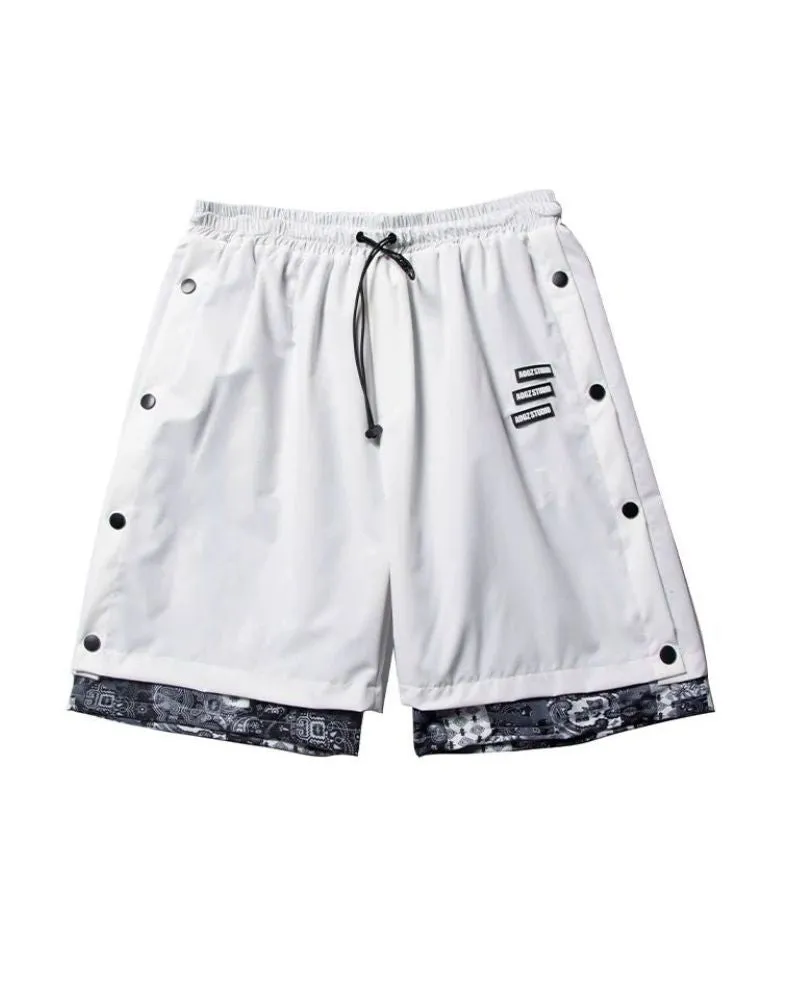 Techwear Patchwork Men Cargo Shorts