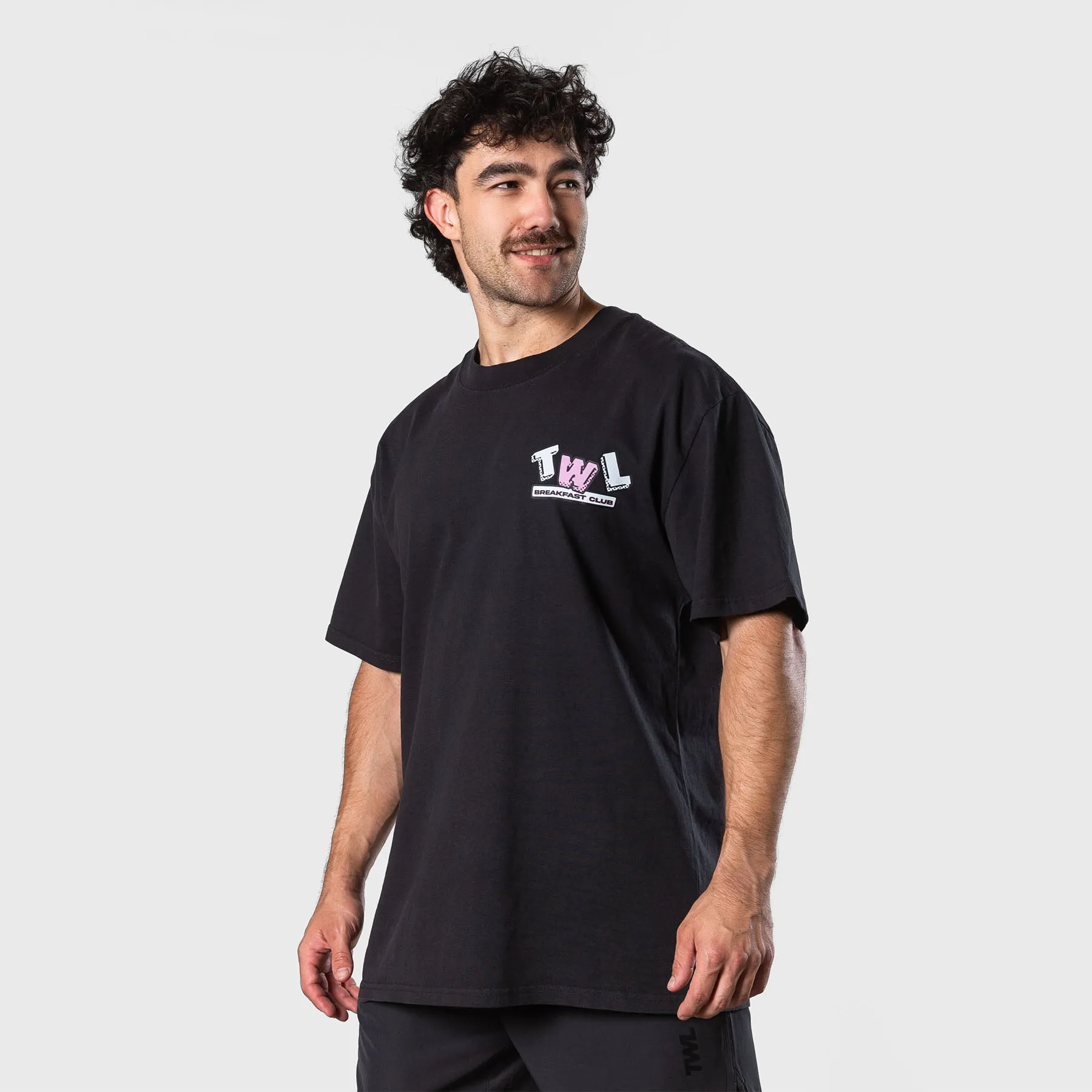TWL - LIFESTYLE OVERSIZED T-SHIRT - MUSCLE MUNCH - WASHED BLACK