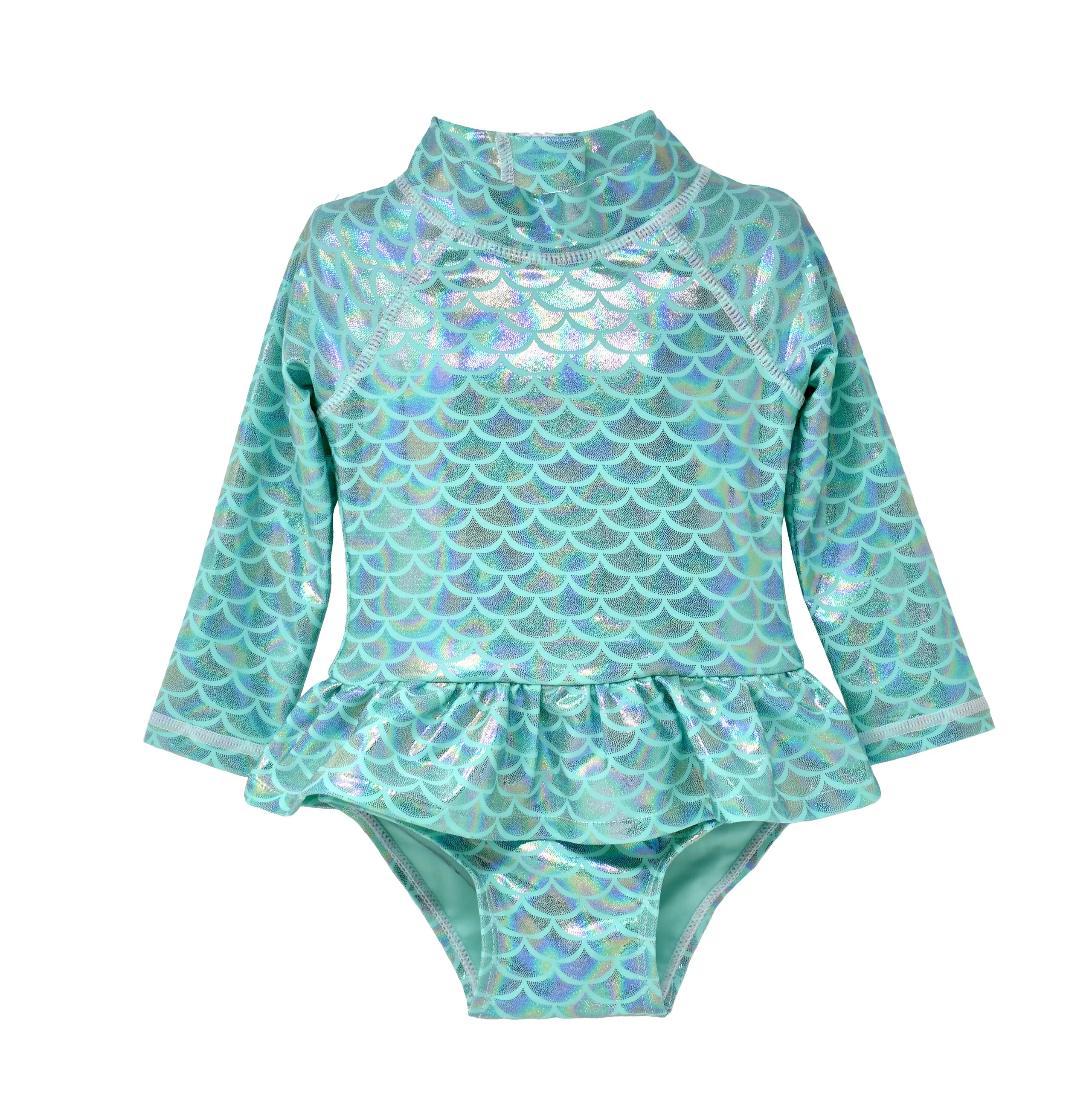 UPF 50  Alissa Infant Ruffle Rash Guard Swimsuit - E