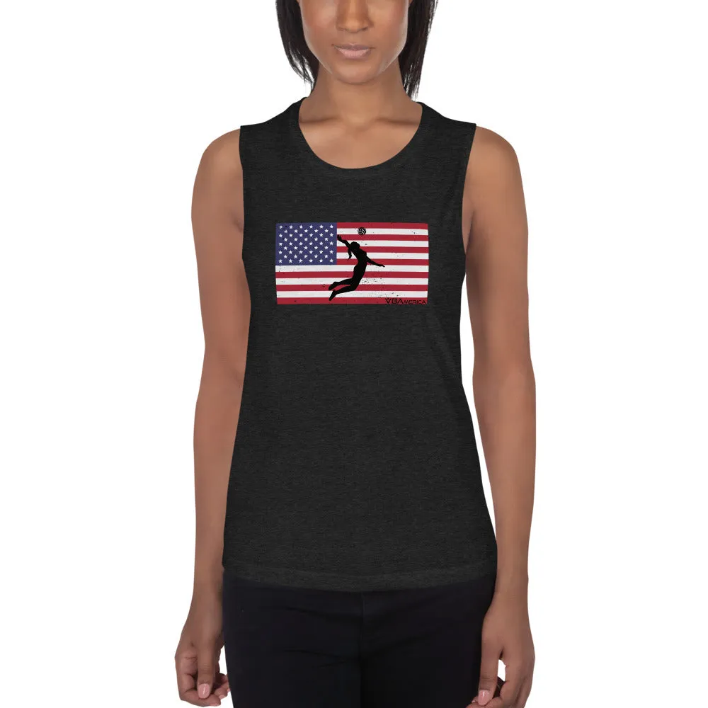 VBAmerica Serve USA Ladies’ Muscle Tank
