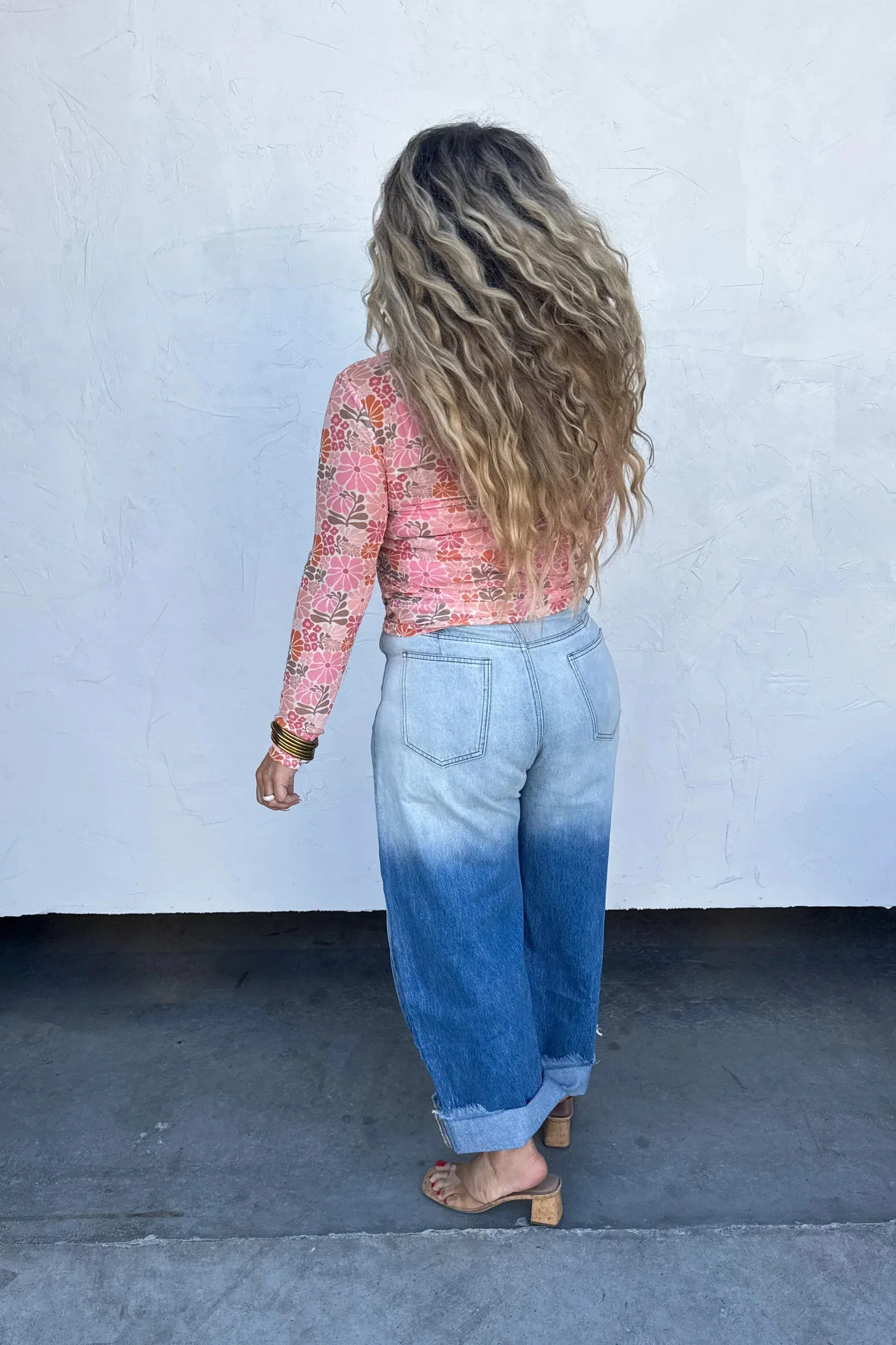 Vintage Floral Mesh Tops
