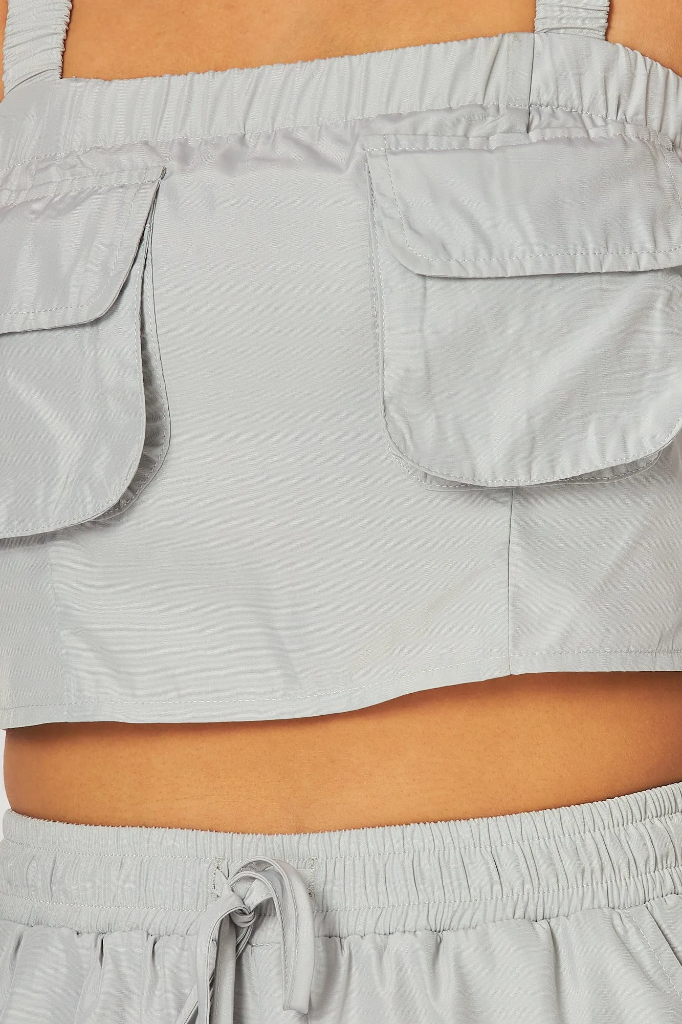 Zuley Crop Tank Top And Cargo Pocket Pants